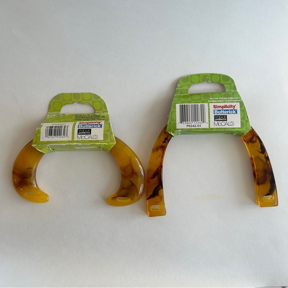 2 Pairs Faux Tortoise “Purse n-alize-it!” Handbag Handles - Picture 2 of 3